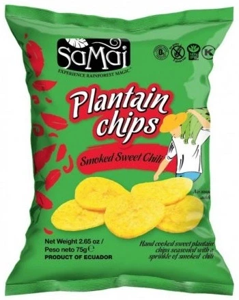 Plantain (főzőbanán) chips édes chilli 75g SAMAI