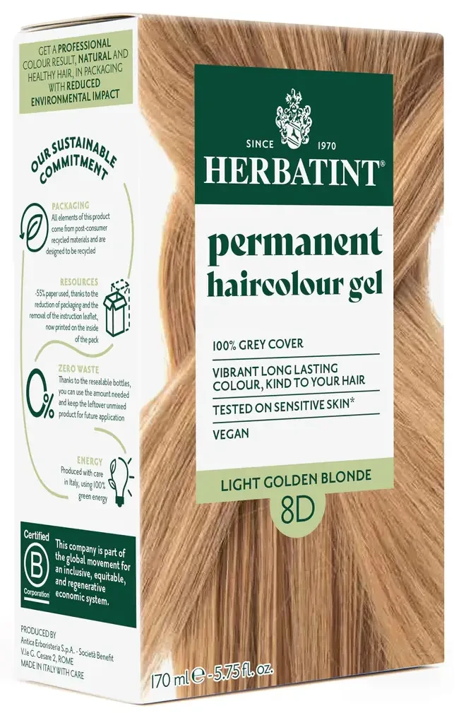 Herbatint 8D Arany világosszőke hajfesték 170 ml