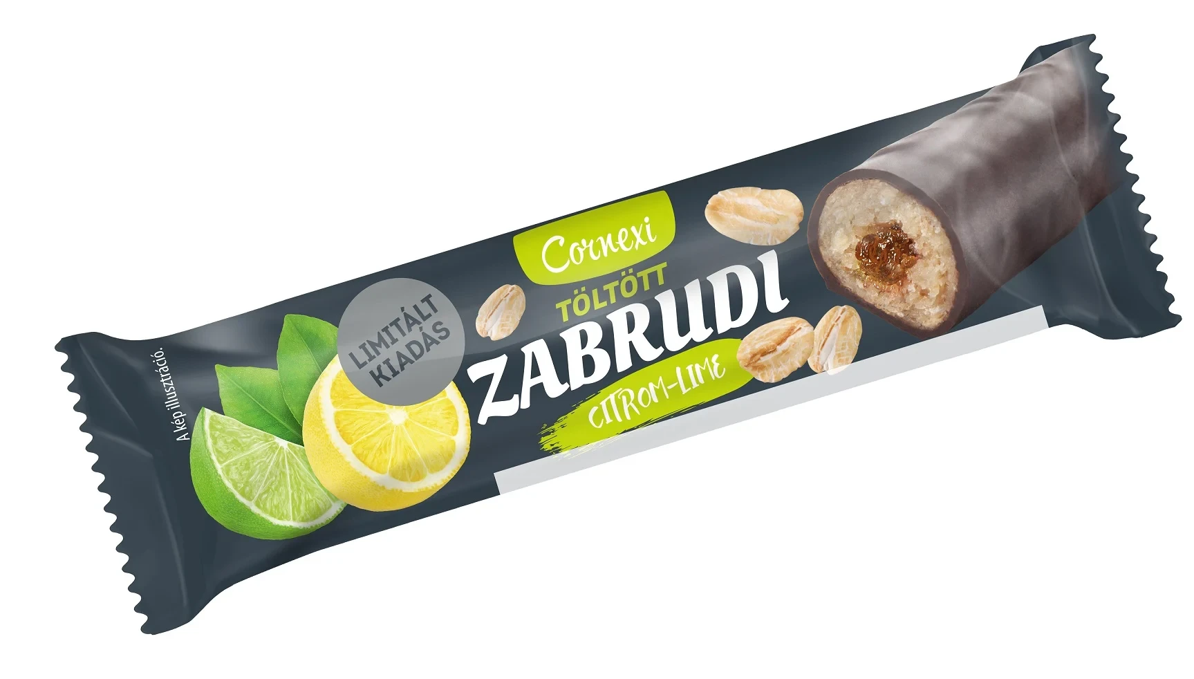 CORNEXI CITROMOS - LIME-OS TÖLTELÉKKEL TÖLTÖTT ZABRÚD KAKAÓS BEVONATTAL