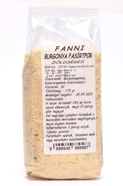 Íz Tár burgonya alapú fasírtpor zöldséges ízesítéssel 170g