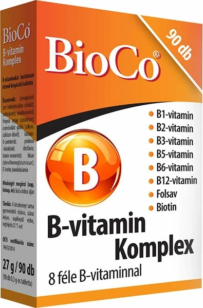 B-vitamin komplex tabletta 90 db Bioco