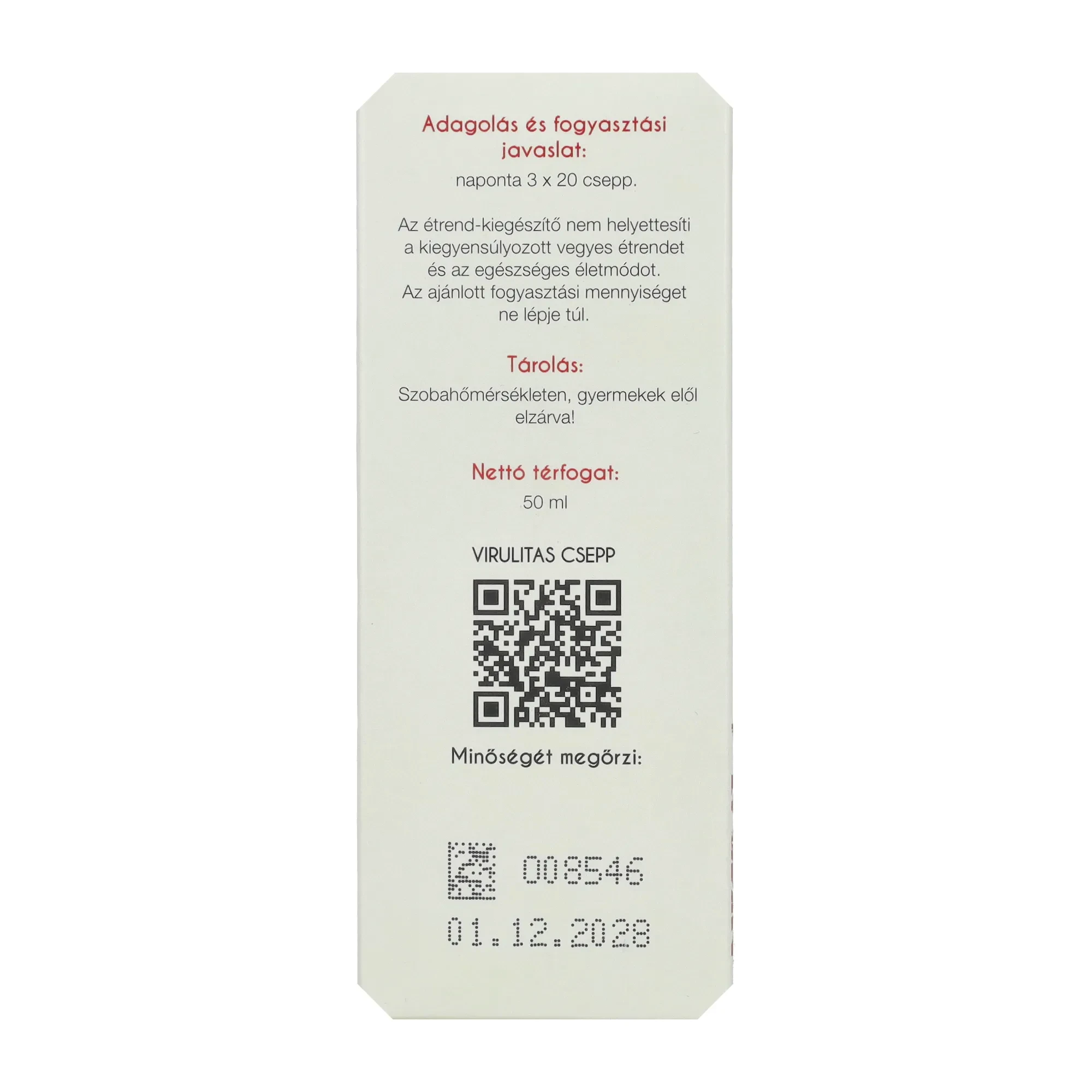 Bálint Virulitas csepp 50ml