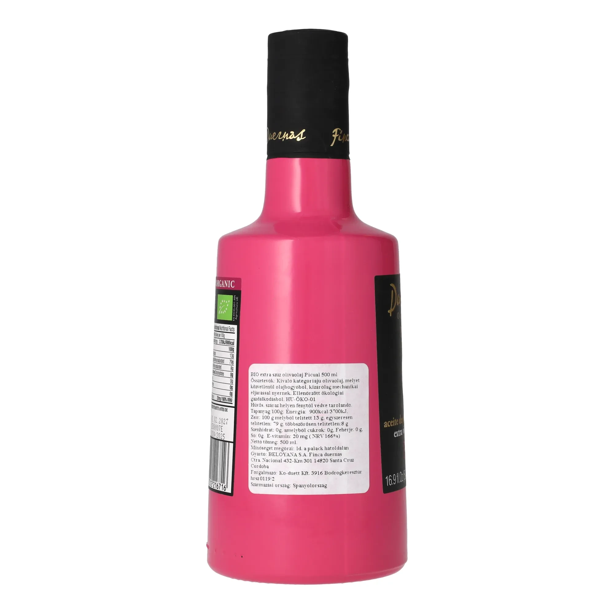 Duernas Oleum Picual Organic, BIO - Extraszűz olívaolaj 500ml, EcoTRAMA aranyérmes