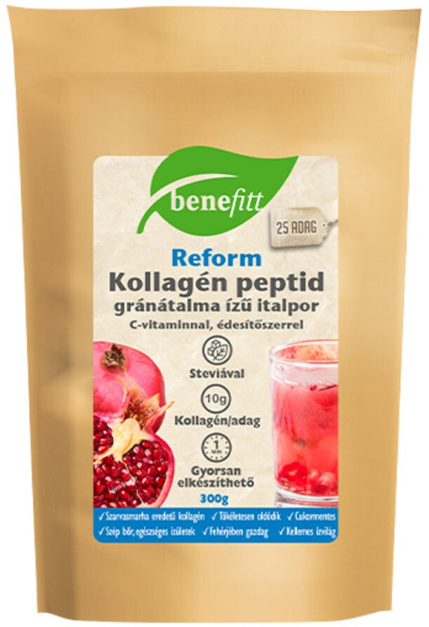 BENEFITT Reform Kollagén italpor, gránátalma ízű 300g