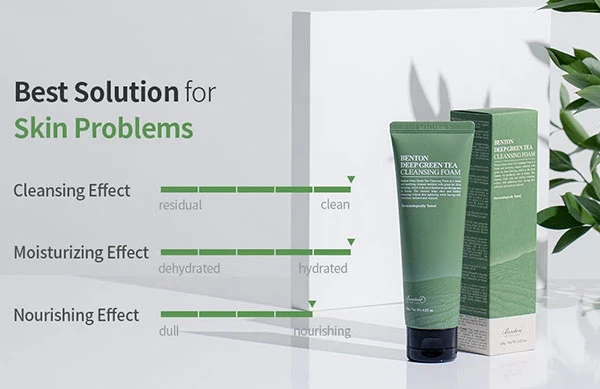 Benton Deep zöld teás arctisztító hab 120g