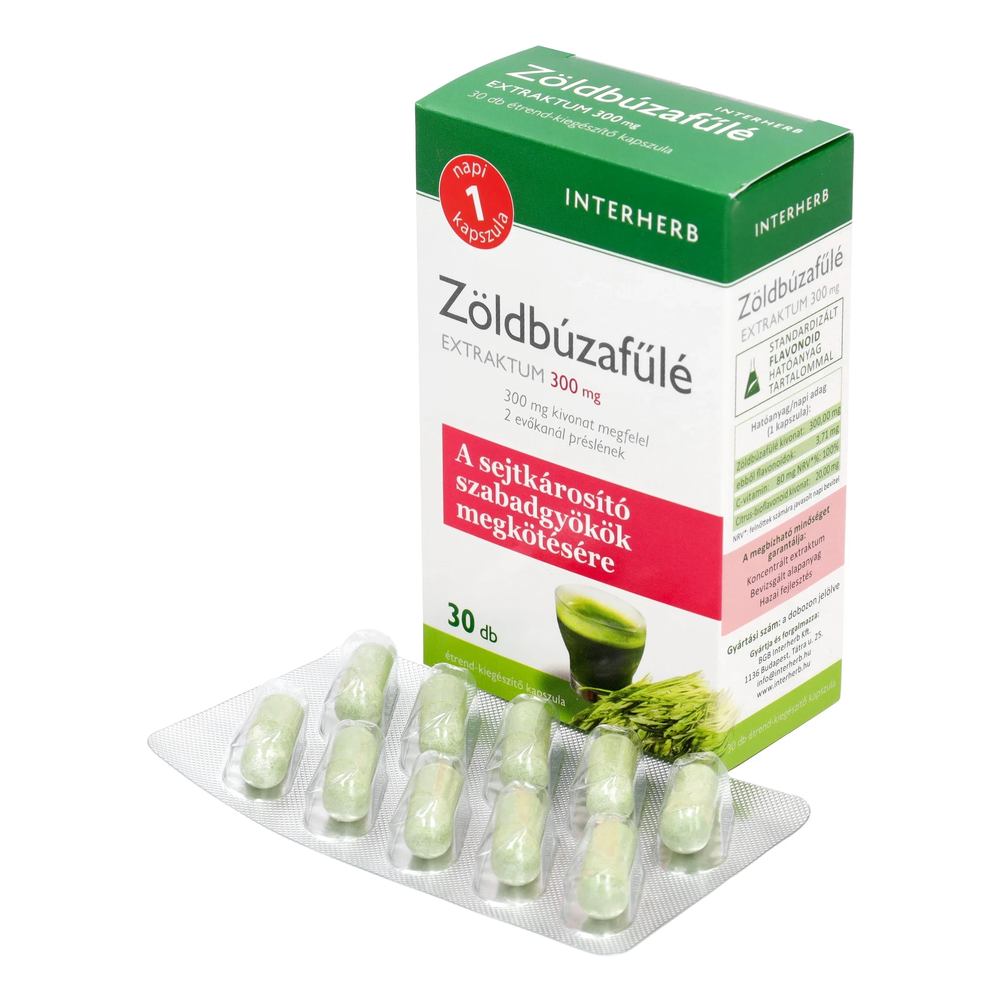 Interherb NAPI1 Zöldbúzafűlé Extraktum 30 db