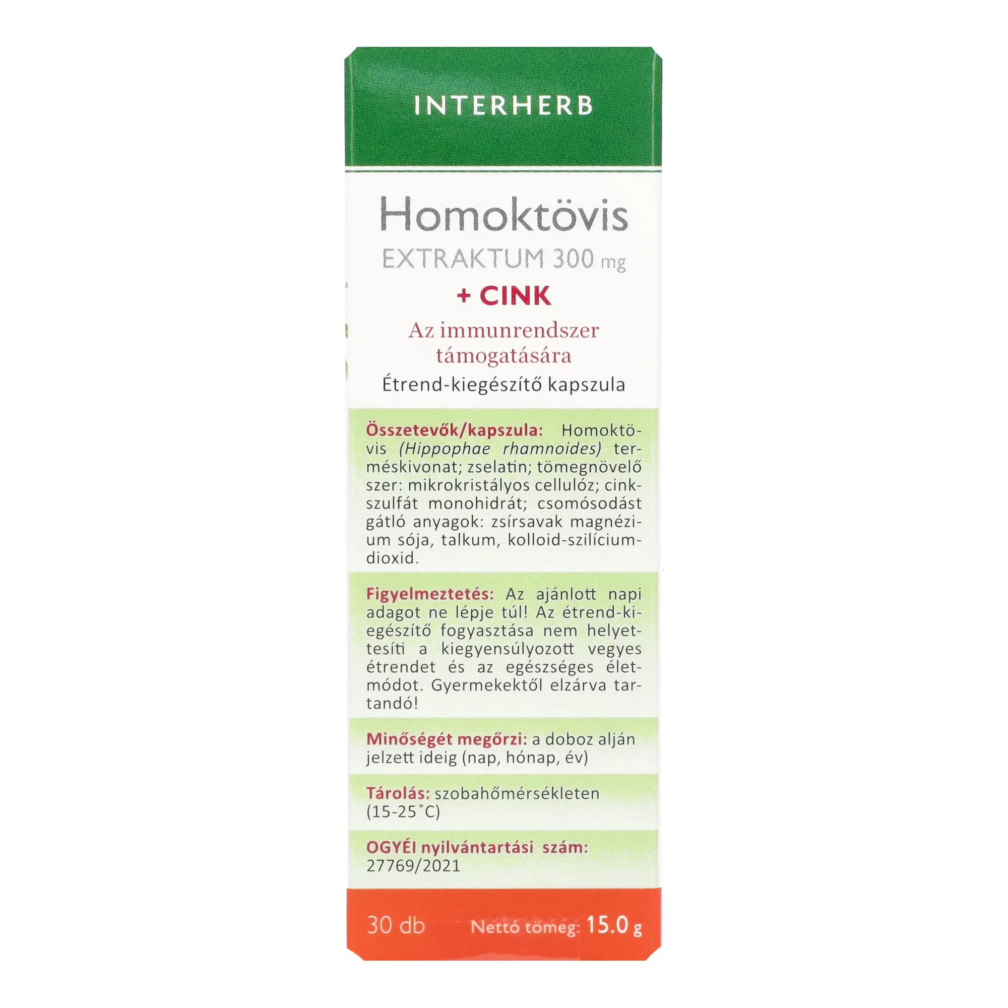 Interherb NAPI1 Homoktövis Extraktum 30db