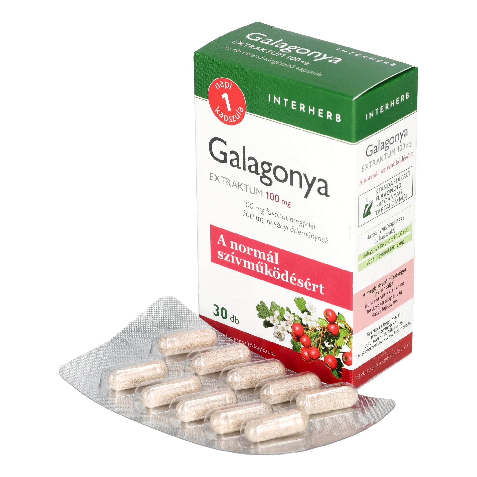 Interherb NAPI1 Galagonya Extraktum 30 db