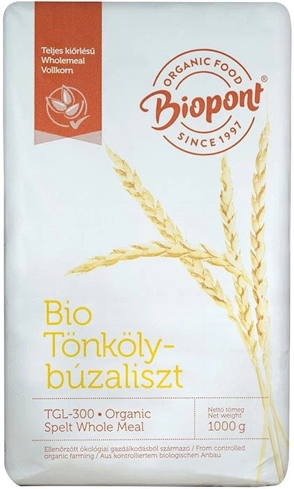 Biopont BIO Tönkölybúzaliszt teljes kiőrlésű (TGL 300) 1 kg