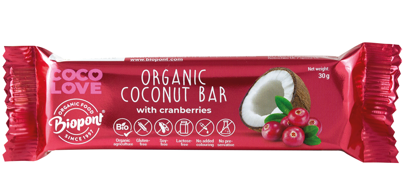 Vörös áfonyás Kókuszos szelet 30g