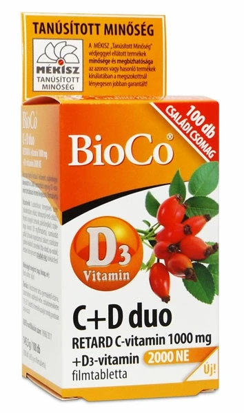 BioCo C + D duo Retard C-vitamin 1000mg D3-vitamin 2000 NE
