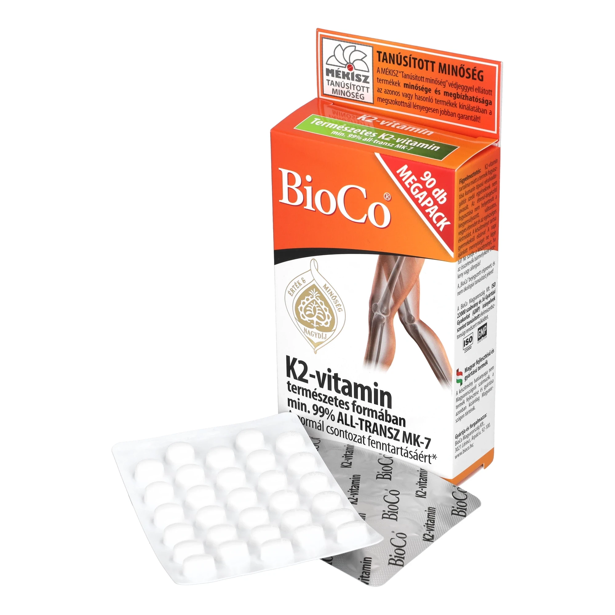 BioCo K-2 vitamin MegaPack tabletta 50mcg 90db