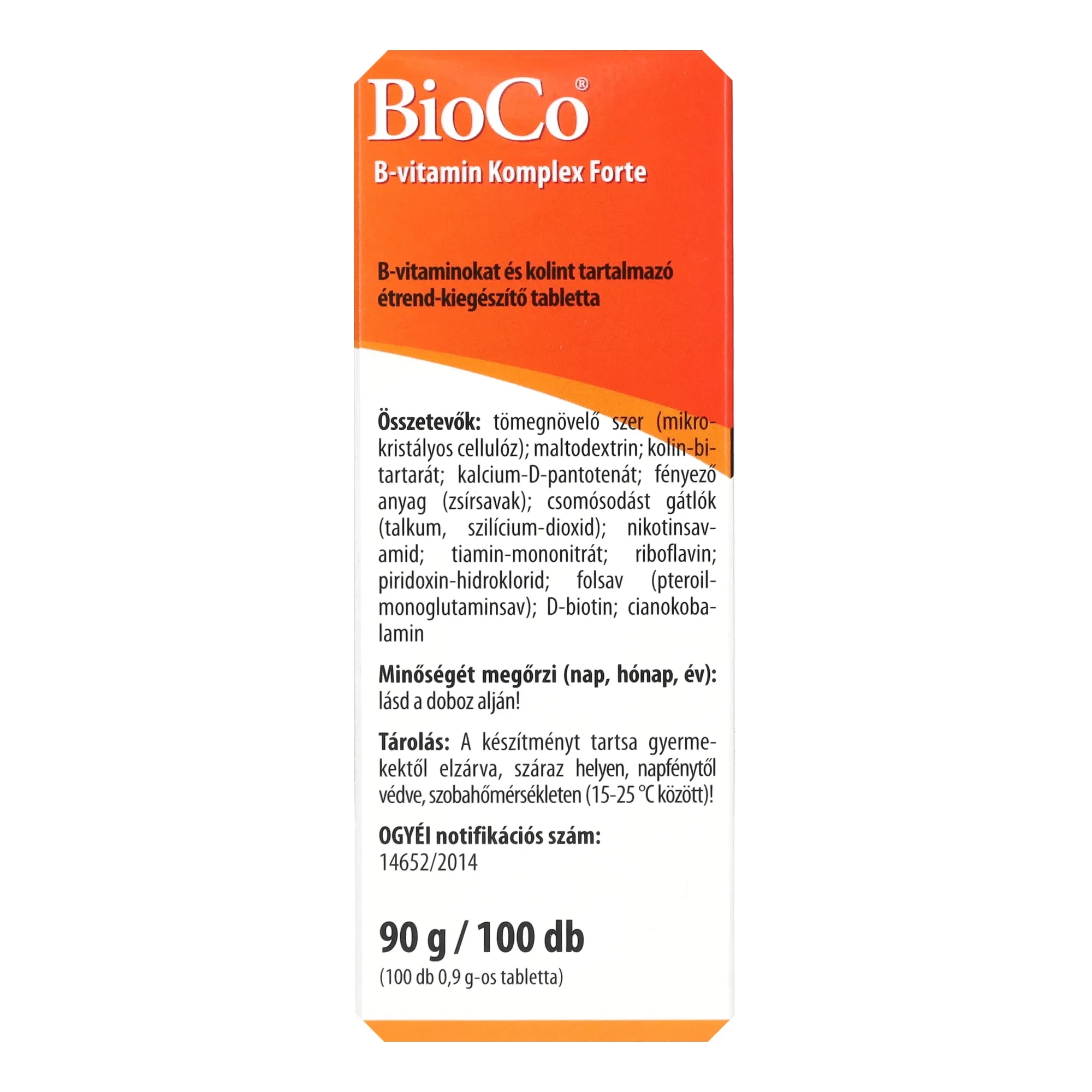 BioCo B-vitamin komplex Forte 100db