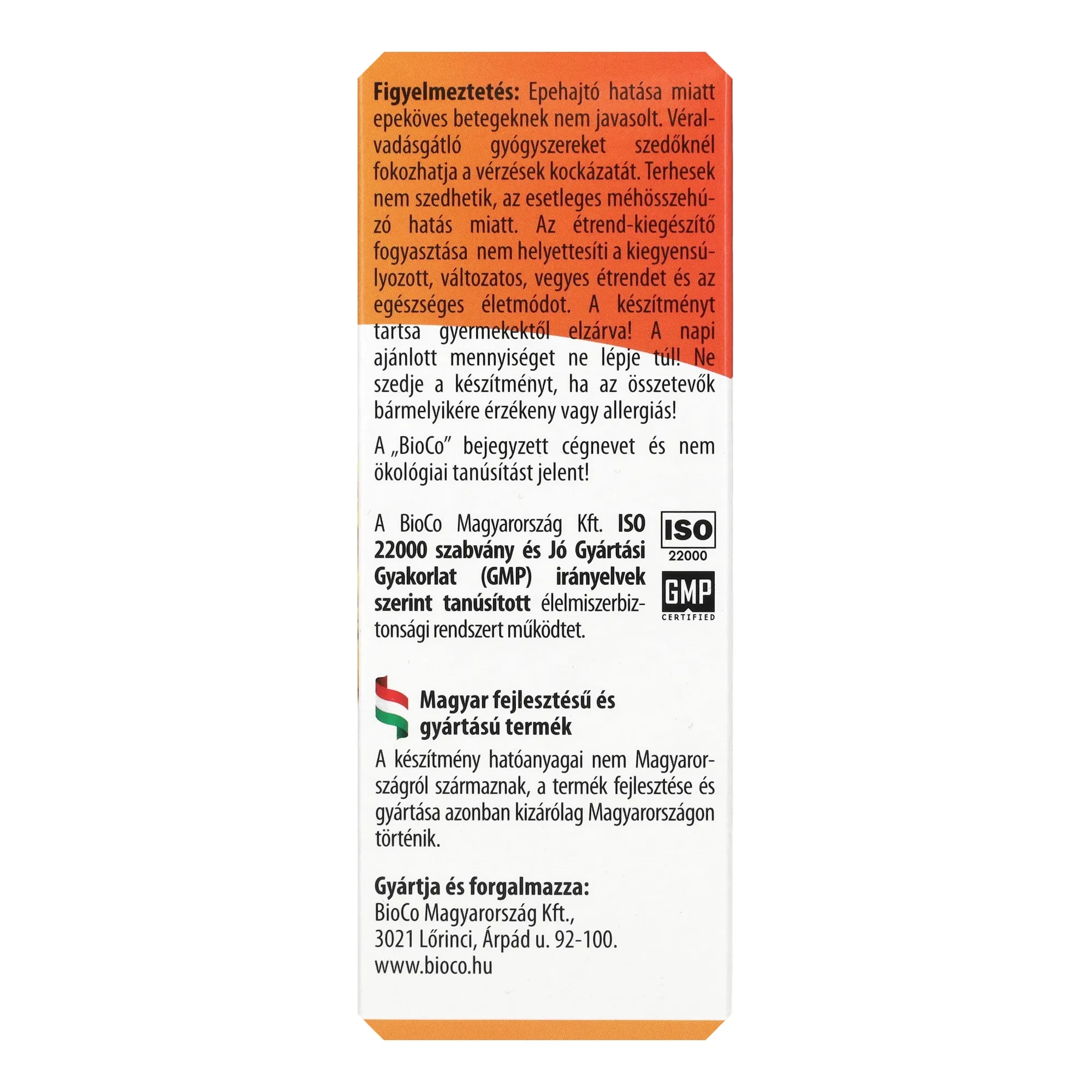 BioCo Kurkuma kivonat 60db 7500mg