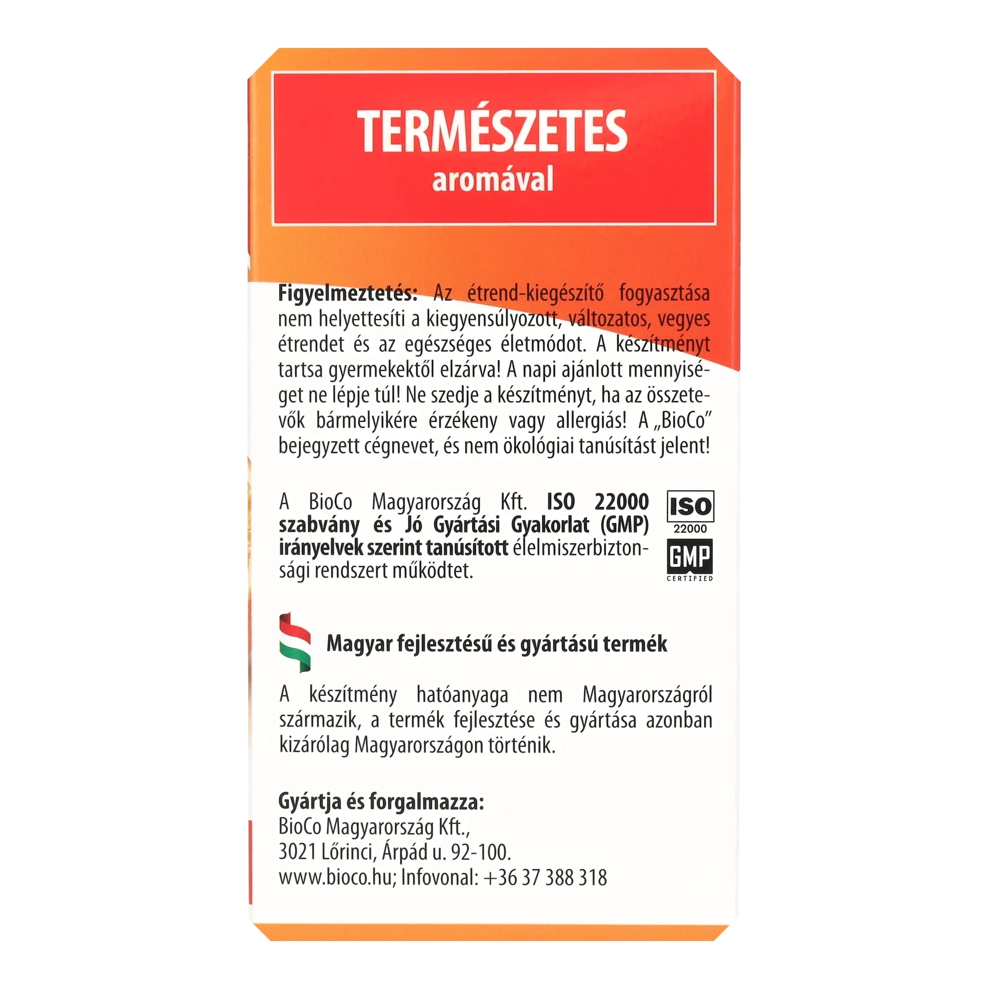 BioCo Narancs ízű C-vitamin 500 mg rágótabletta 100db