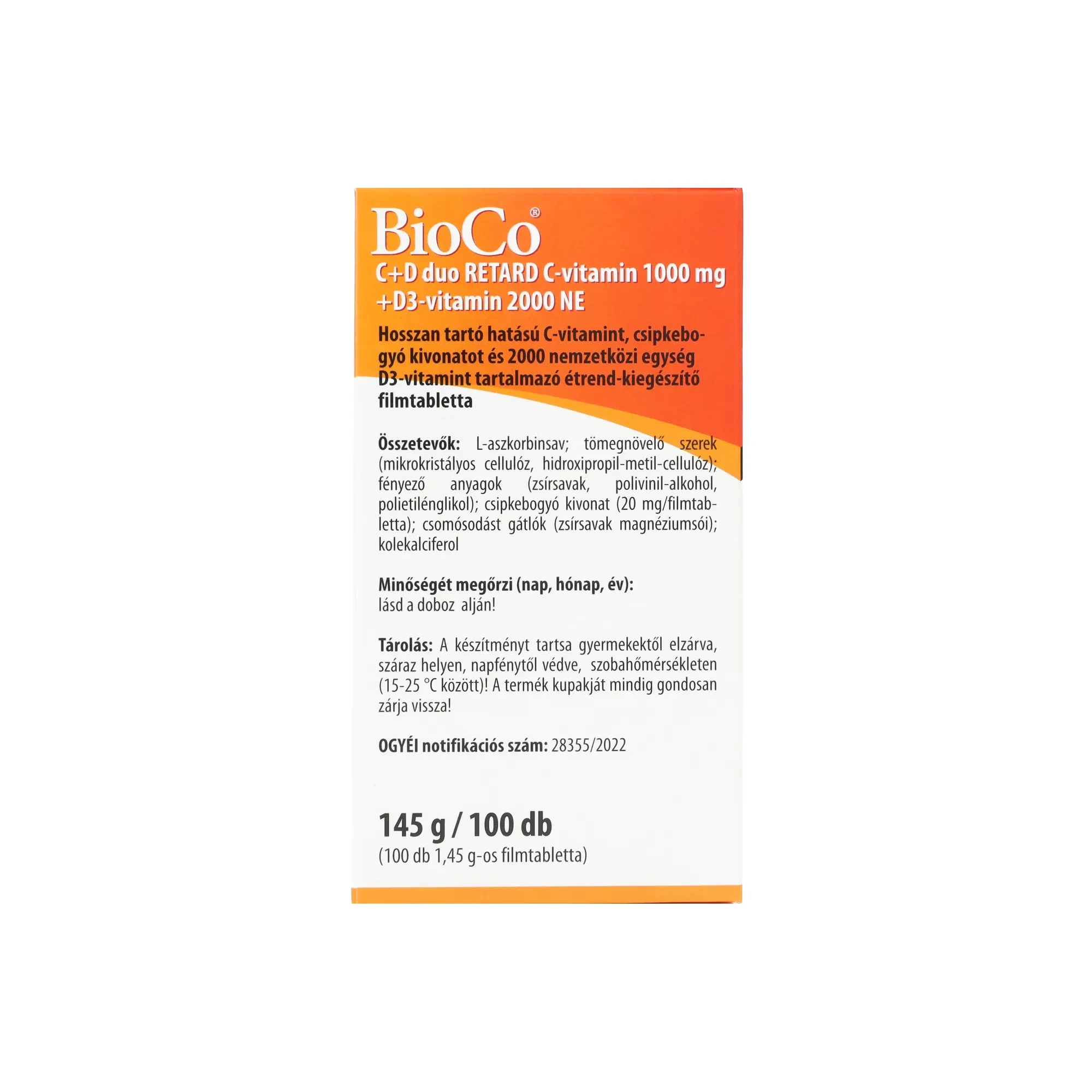 BioCo C+D duo 100db Retard C 1000mg d3 2000 IU