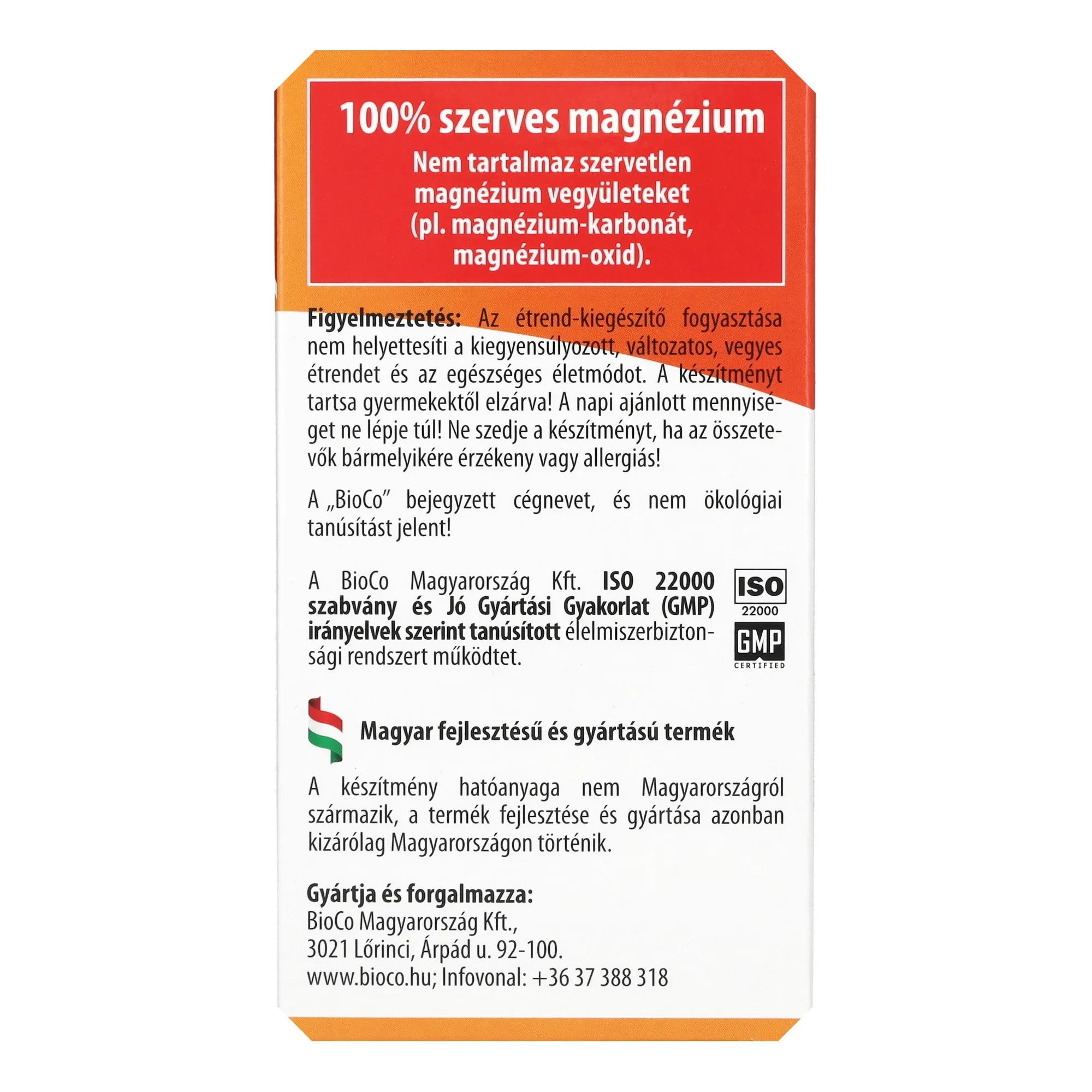 Bioco Szerves magnézium STOP b6-vitamin Megapack 90db