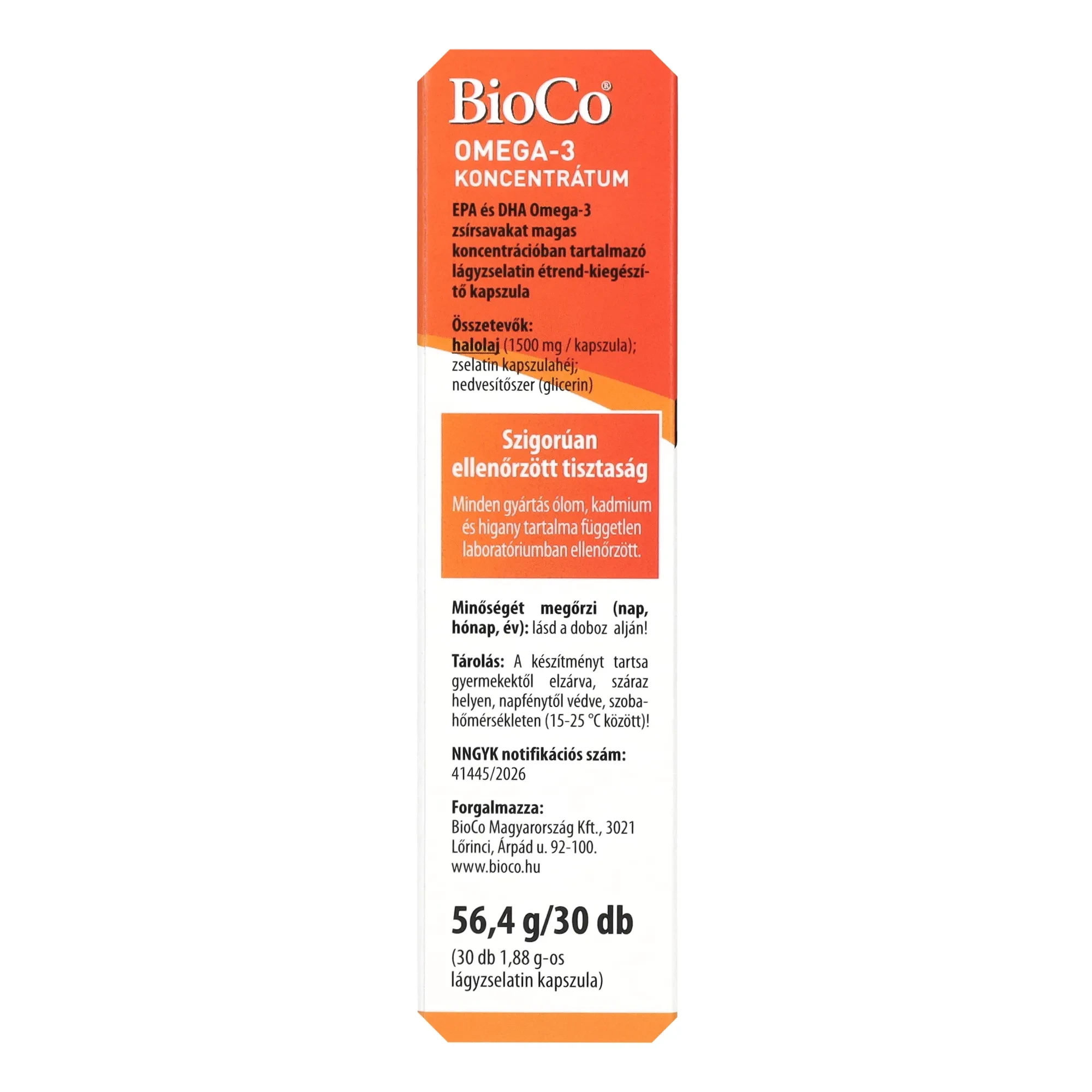 BioCo Omega-3 KONCENTRÁTUM (1500mg) 30db