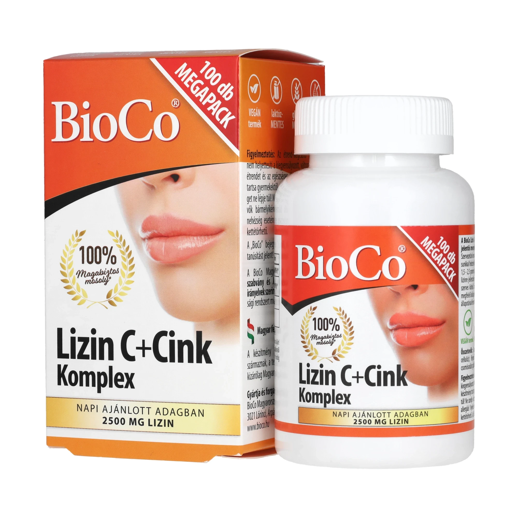 BioCo Lizin C+Cink Komplex MEGAPACK 100db