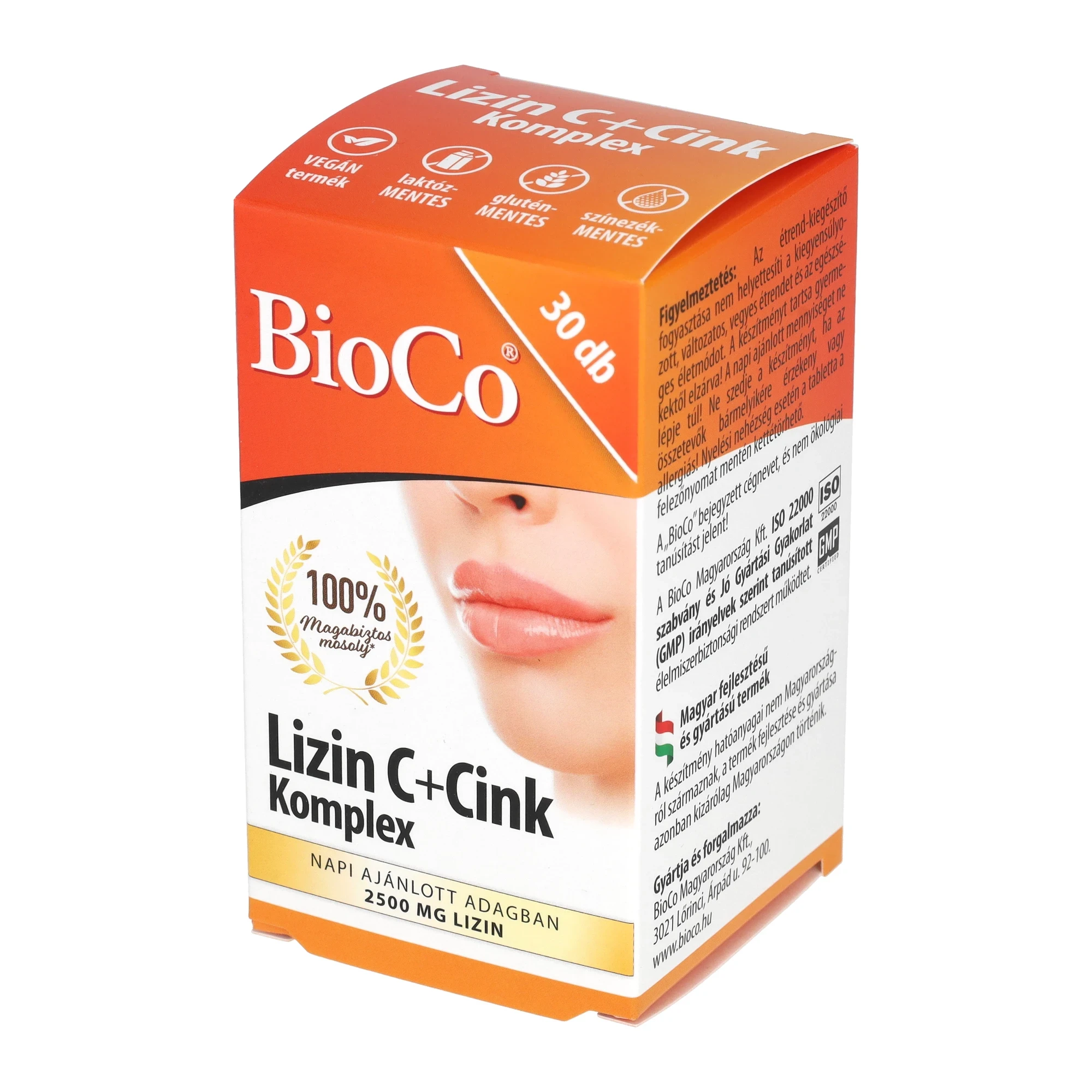 BioCo Lizin C+Cink Komplex 30db