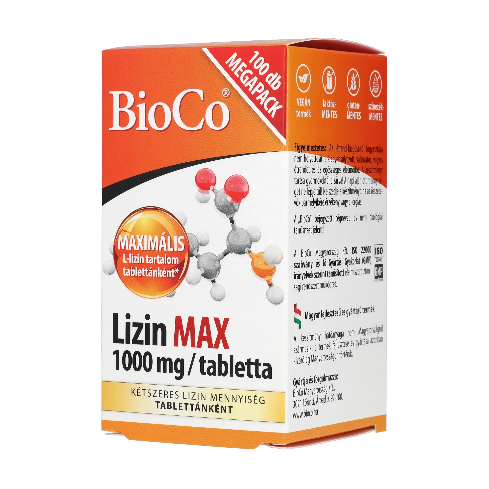 BioCo Lizin Max 1000mg Megapack tabletta 100db
