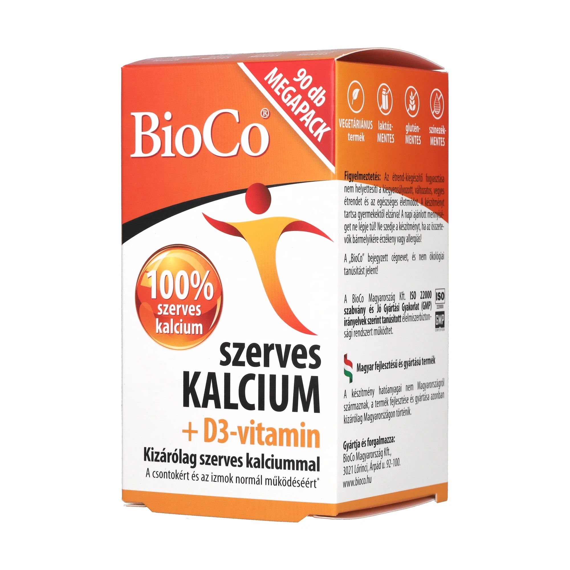 BioCo szerves KALCIUM + D3-vitamin MEGAPACK 90db
