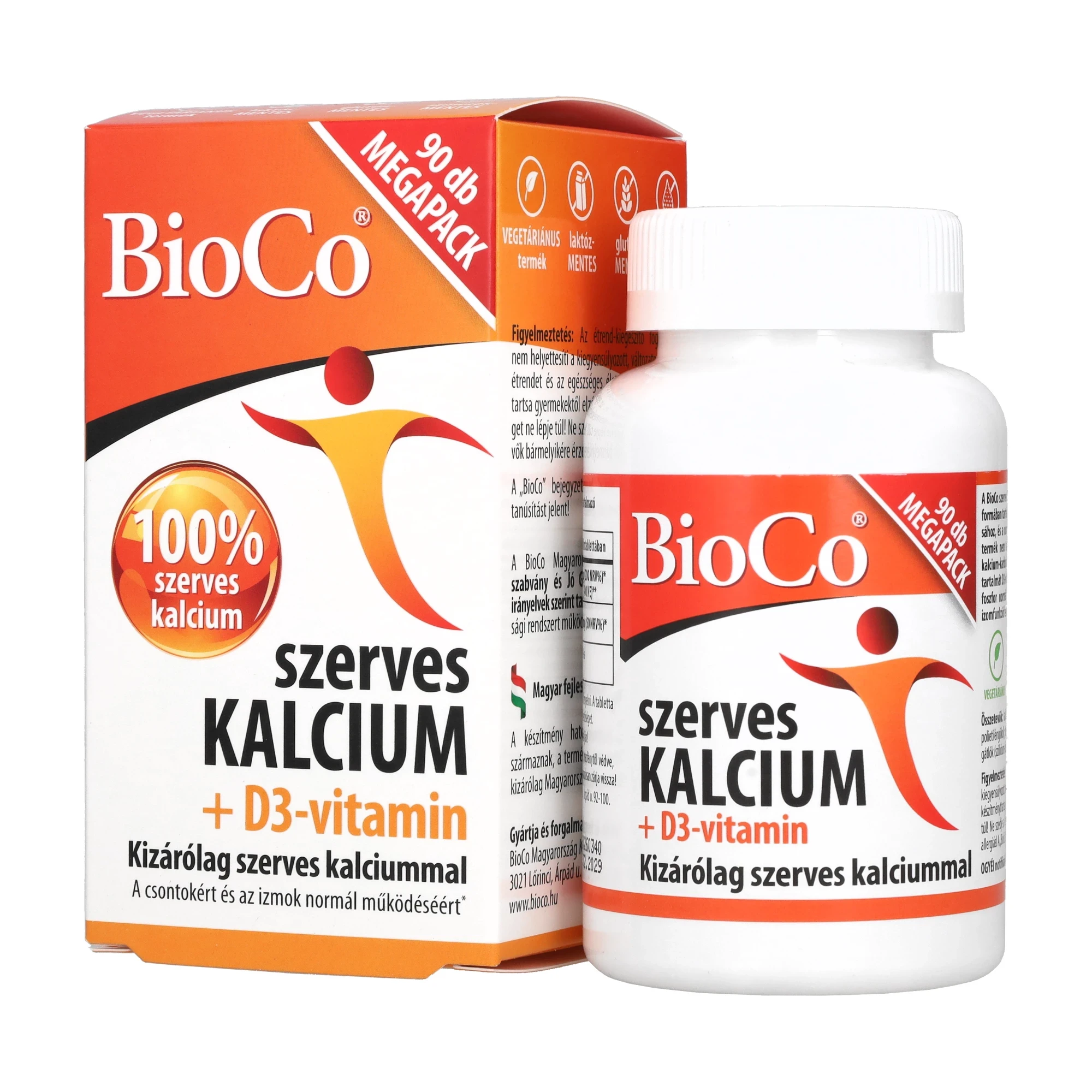 BioCo szerves KALCIUM + D3-vitamin MEGAPACK 90db