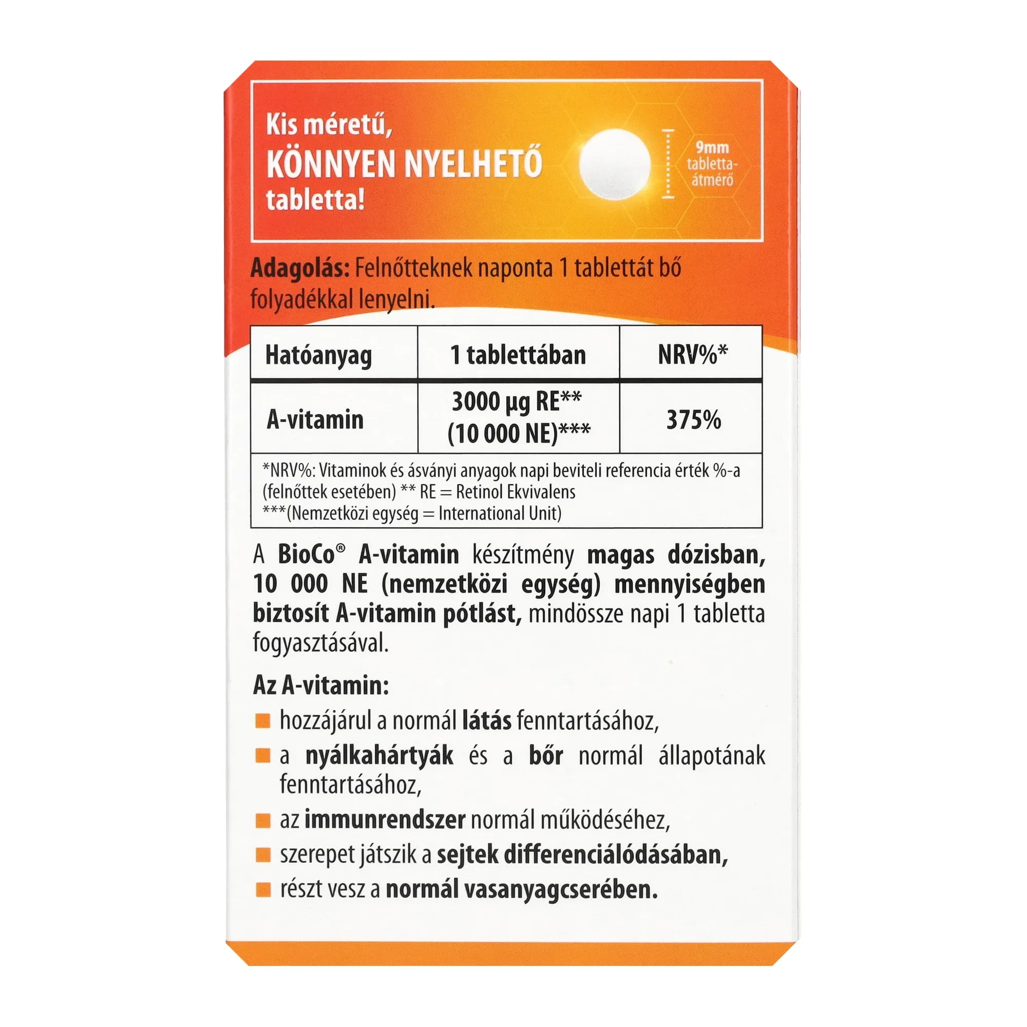 BioCo A-vitamin 10000 NE MEGAPACK 120db