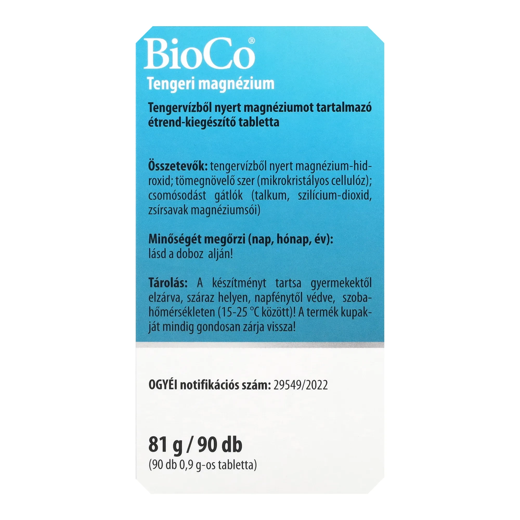 BioCo Tengeri magnézium 90db