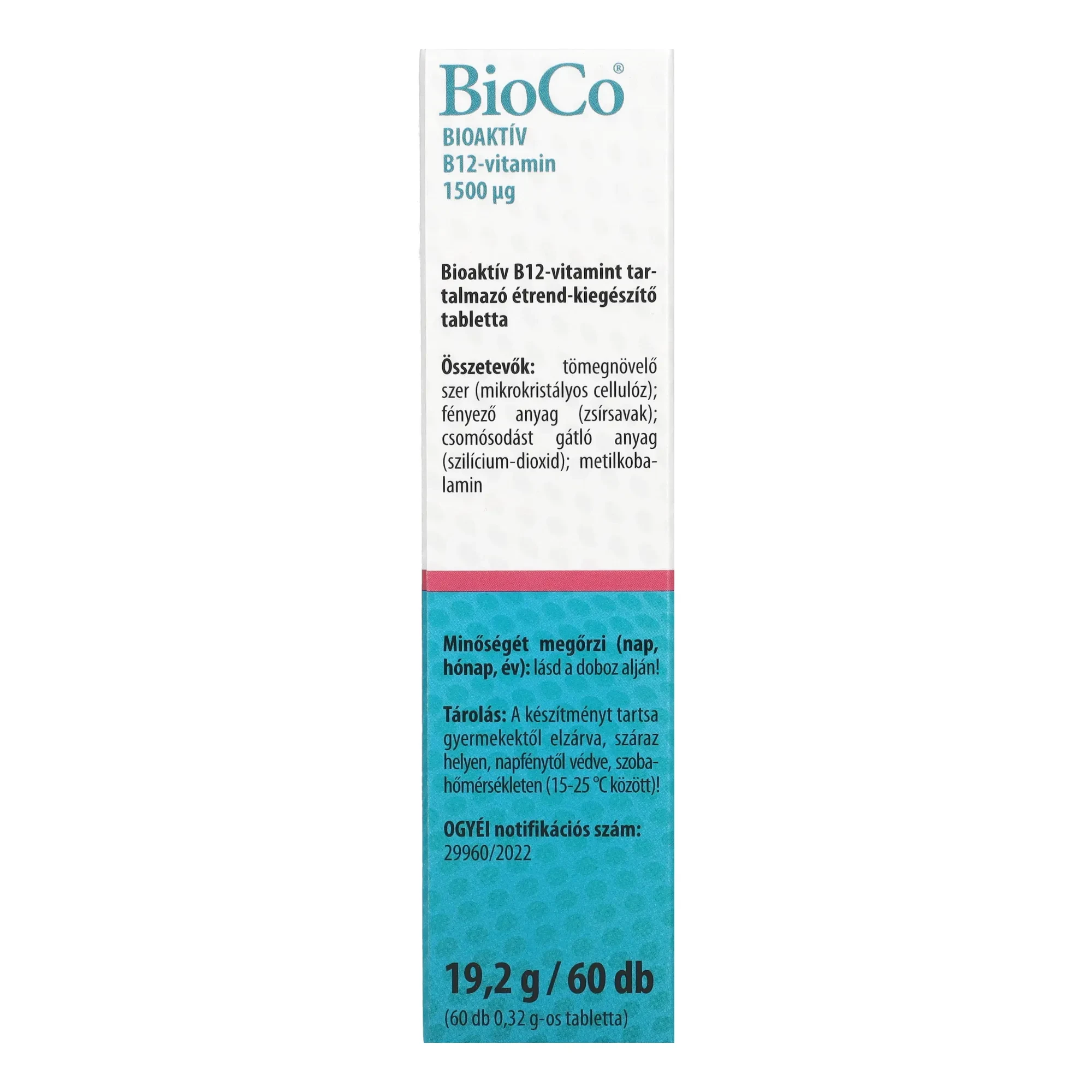 BioCo BIOAKTÍV B-12 vitamin 60db