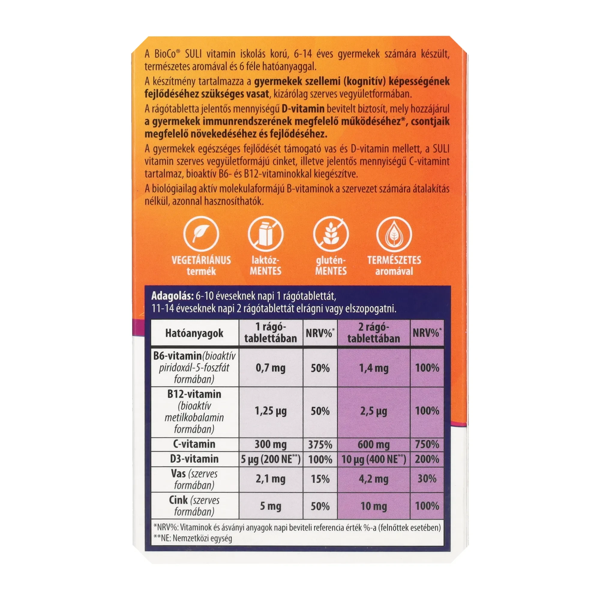BioCo Suli-vitamin rágótabletta (cseresznye) 15x