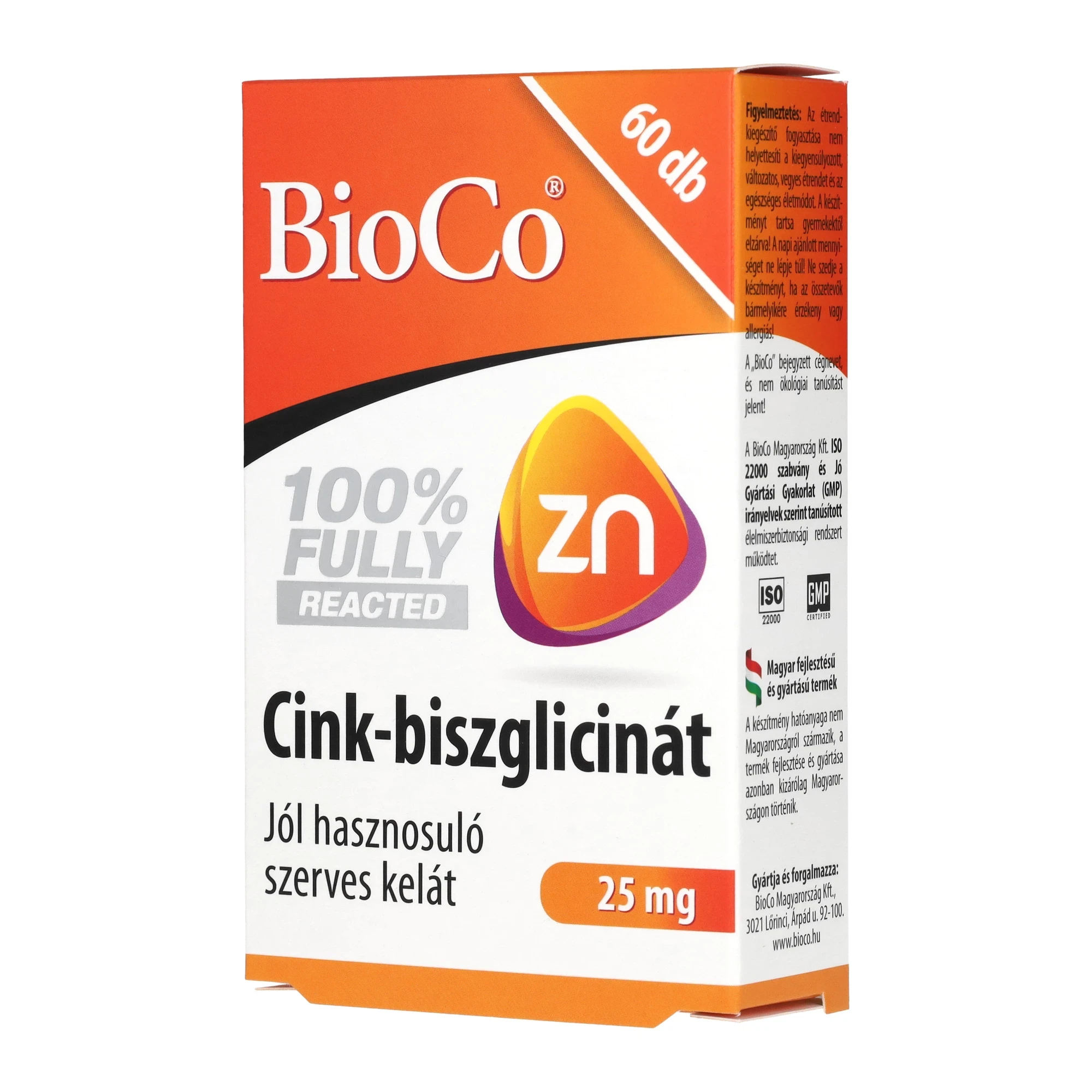 BioCo CINK-biszglicinát 25 mg 60db