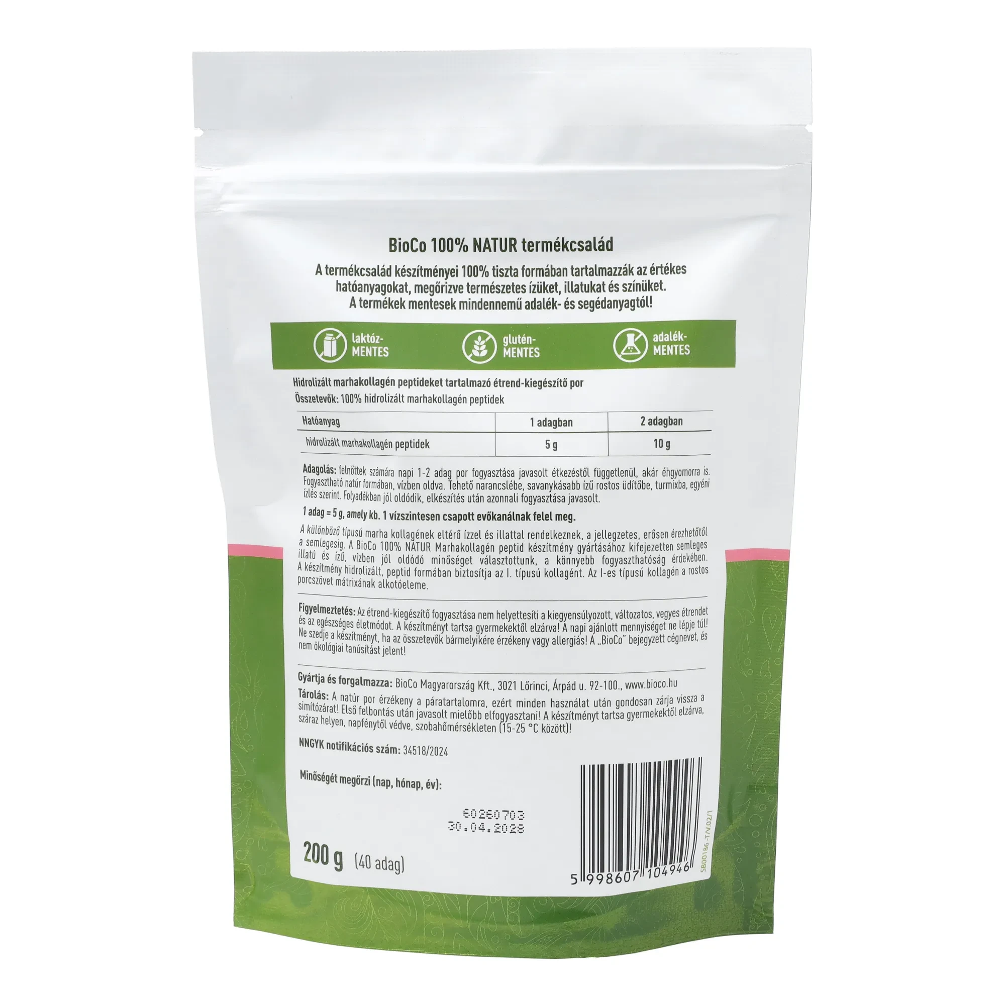 BioCo Marhakollagén peptidek 200g