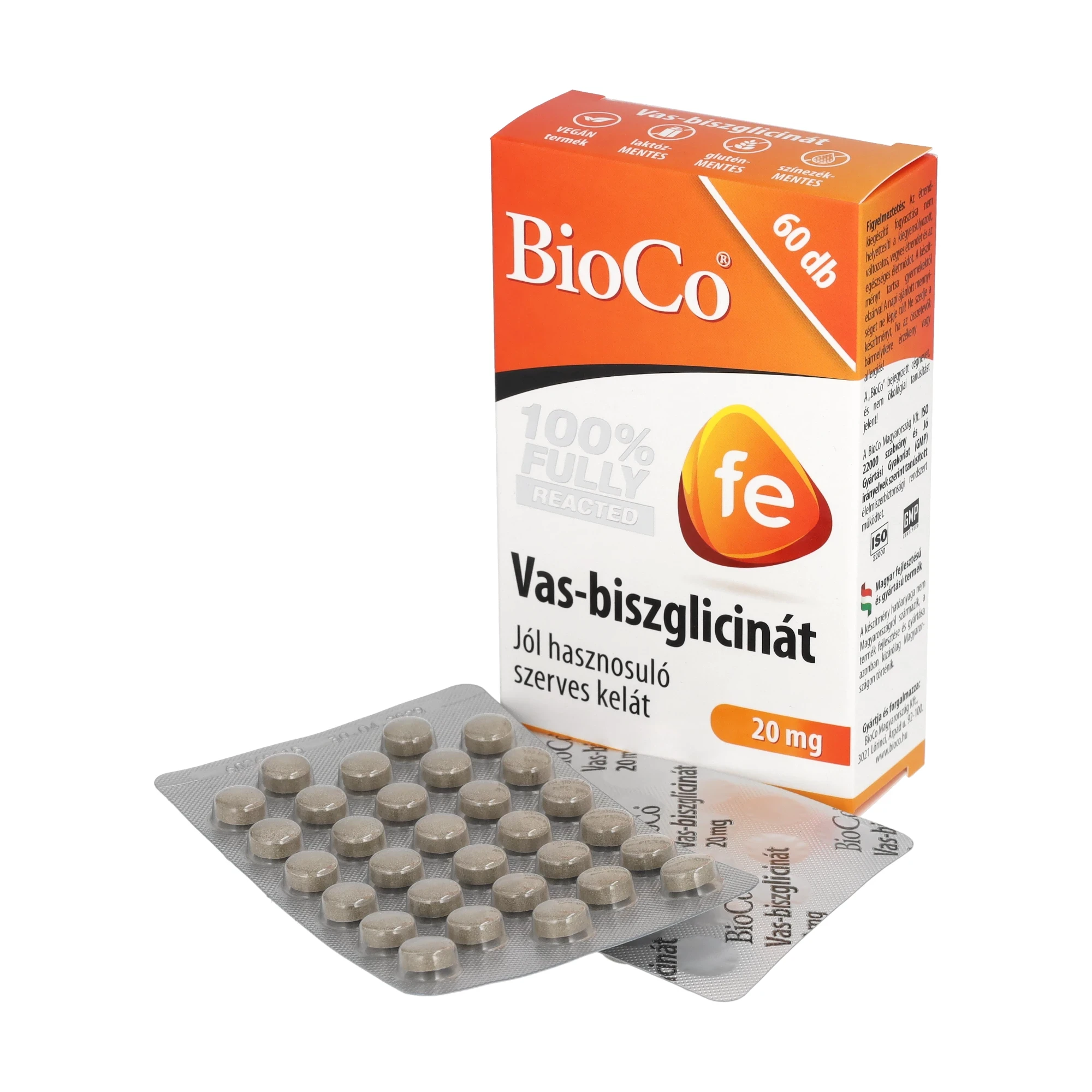 BioCo Vas-biszglicinát 20 mg tabletta 60 db