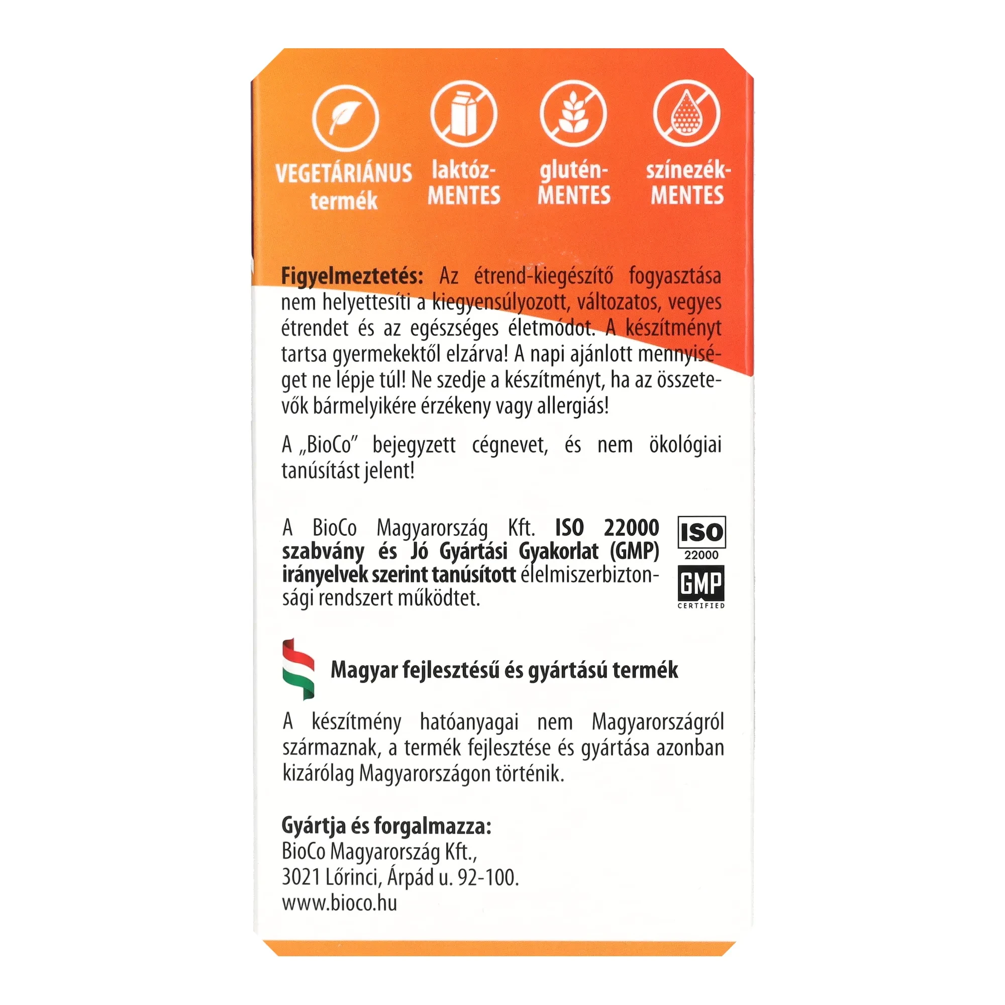 BioCo Kalcium-biszglicinát + D3-vitamin MEGAPACK 90db