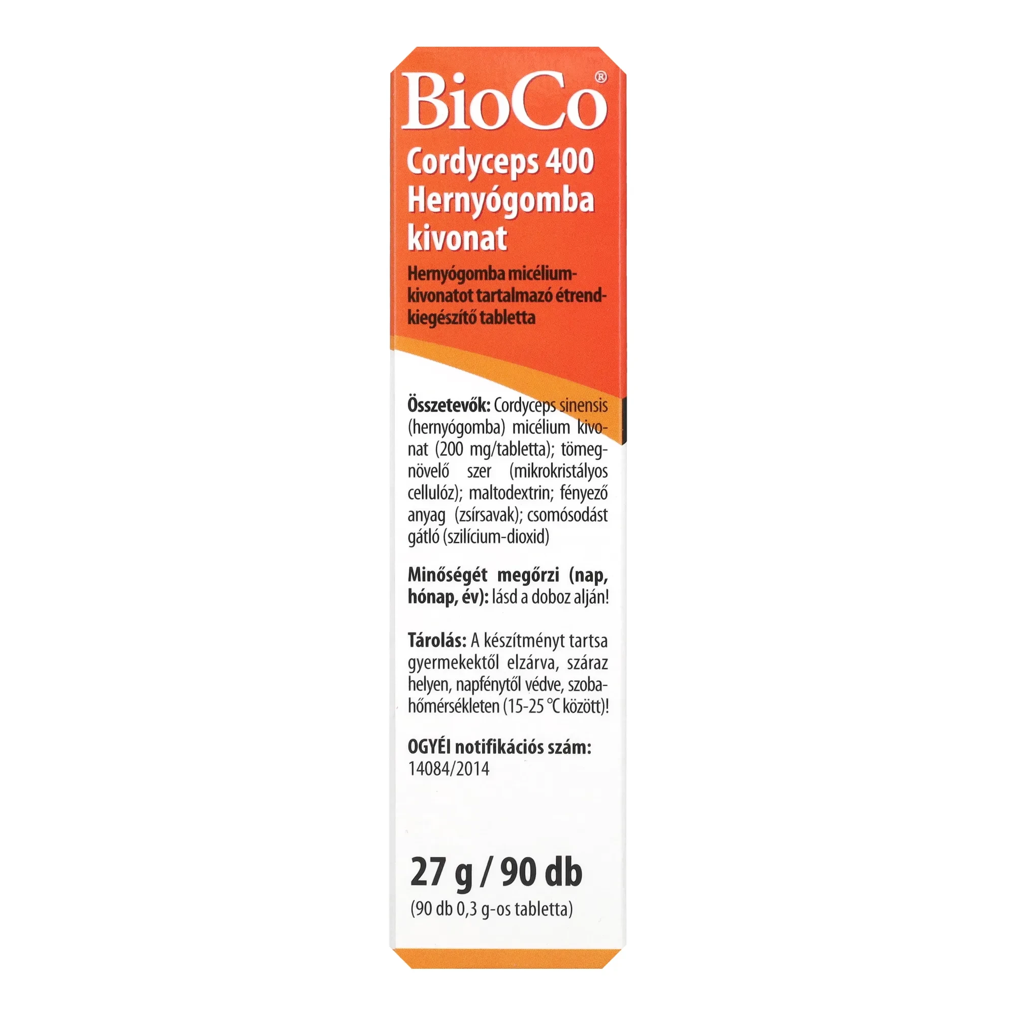 BioCo Cordiceps tabletta 90db 400mg