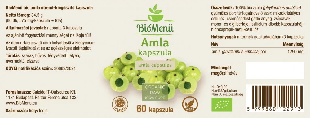 BioMenü BIO AMLA kapszula 60 db