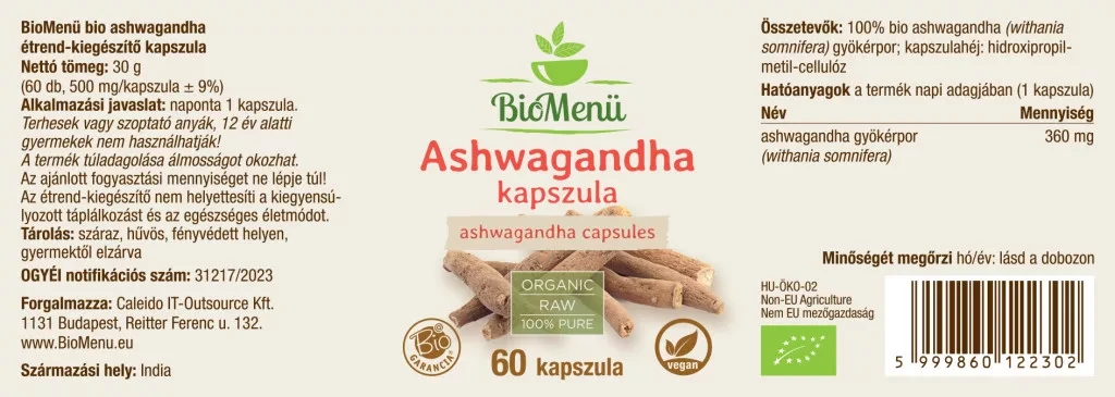 BioMenü BIO Ashwagandha kapszula 60db