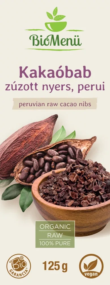 Biomenü Bio Kakaóbab zúzott nyers perui 125 g
