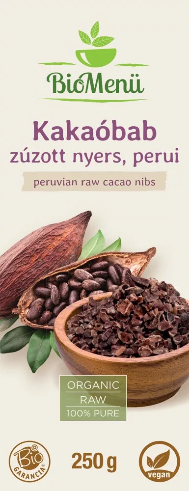 Biomenü Bio Kakaóbab zúzott nyers perui 250 g