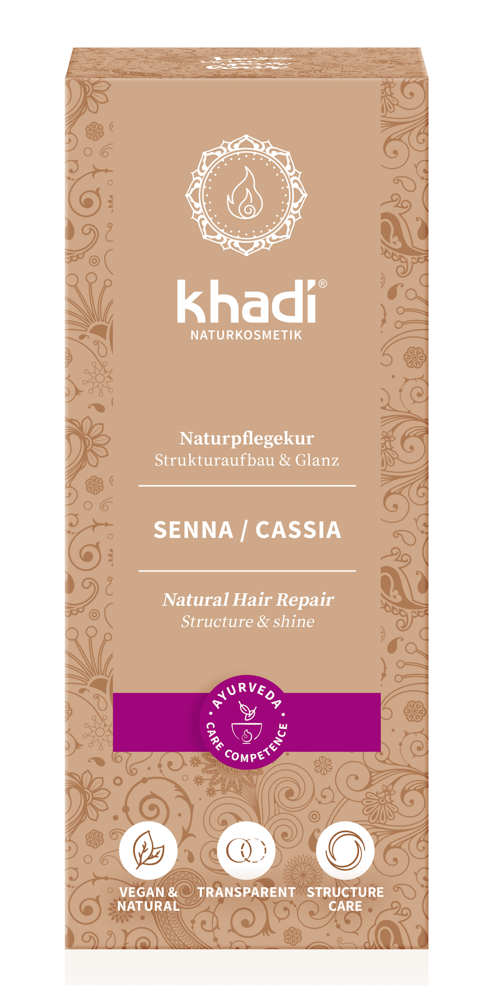 Khadi Növényi hajápoló kúra Senna - Cassia 100 g