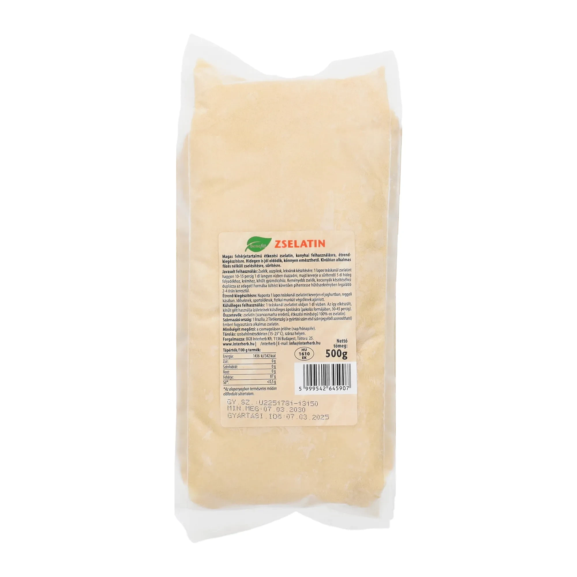 Benefitt Zselatin 500g