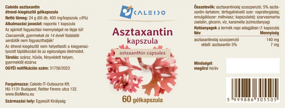Caleido ASZTAXANTIN gélkapszula 60 db