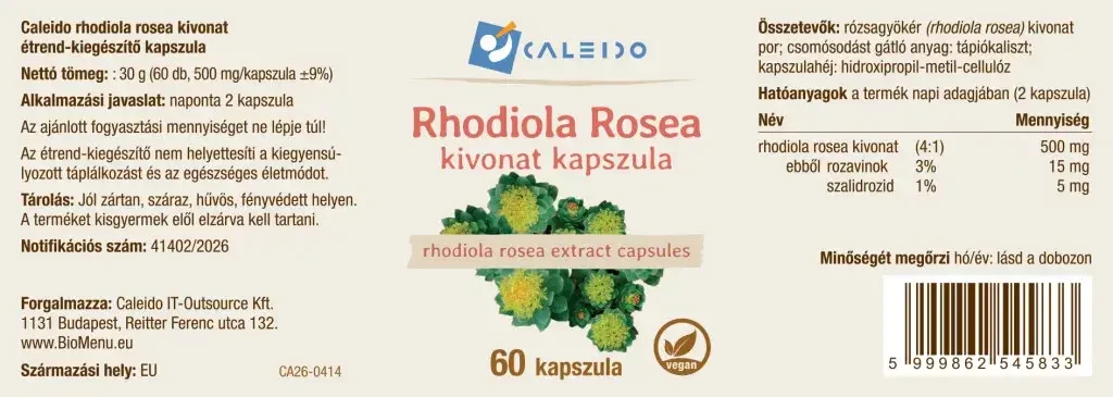 Caleido Rhodiola Rosea Kivonat  Kapszula 60 db