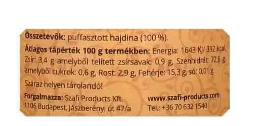 Szafi Free hajdinatallér (gluténmentes) 100g