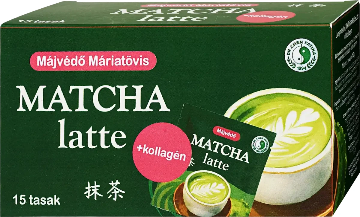 Dr. Chen Matcha Latte Májvédő Máriatövis italpor (tasakos) 15db