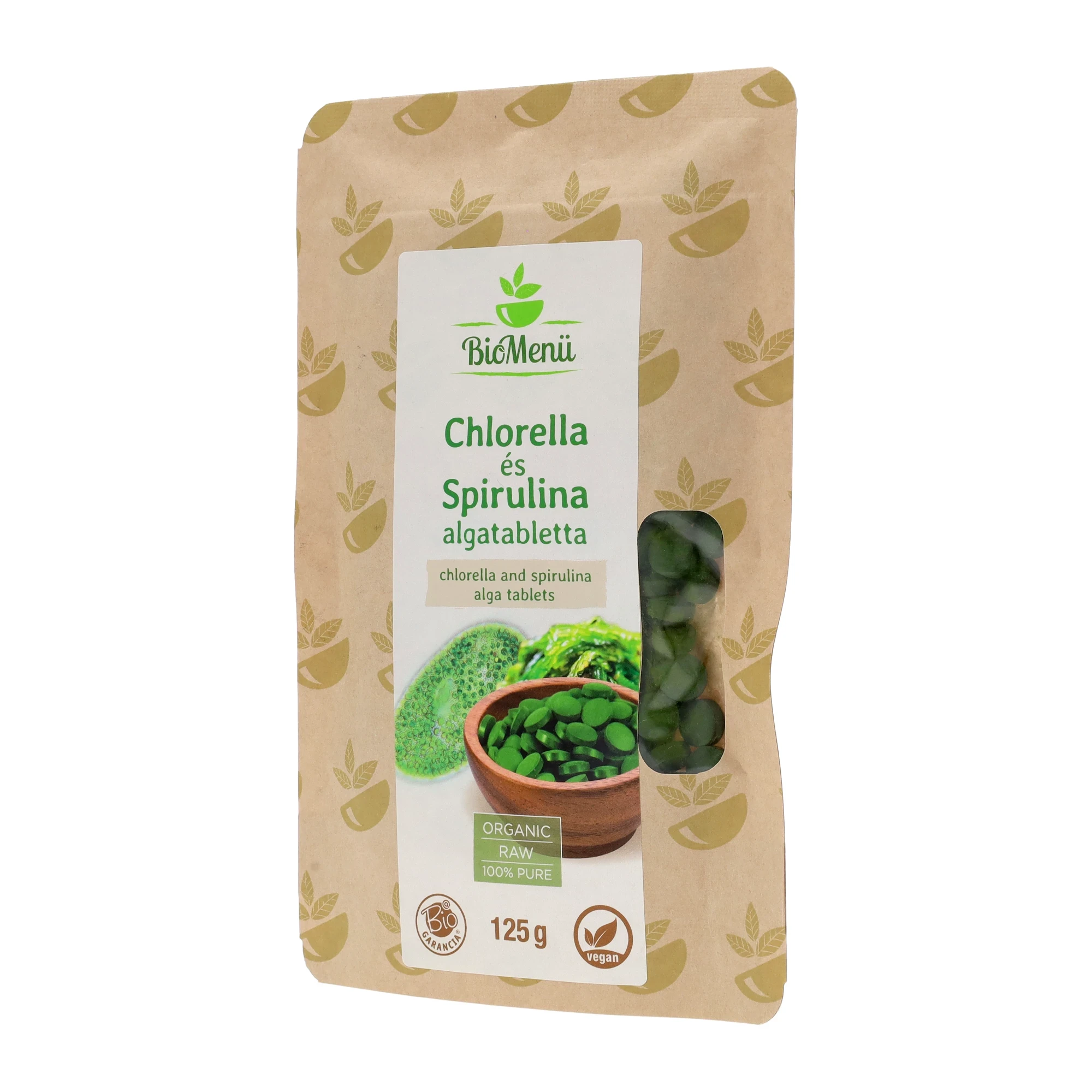 BioMenü BIO CHLORELLA és SPIRULINA tabletta 125 g  (250 db)