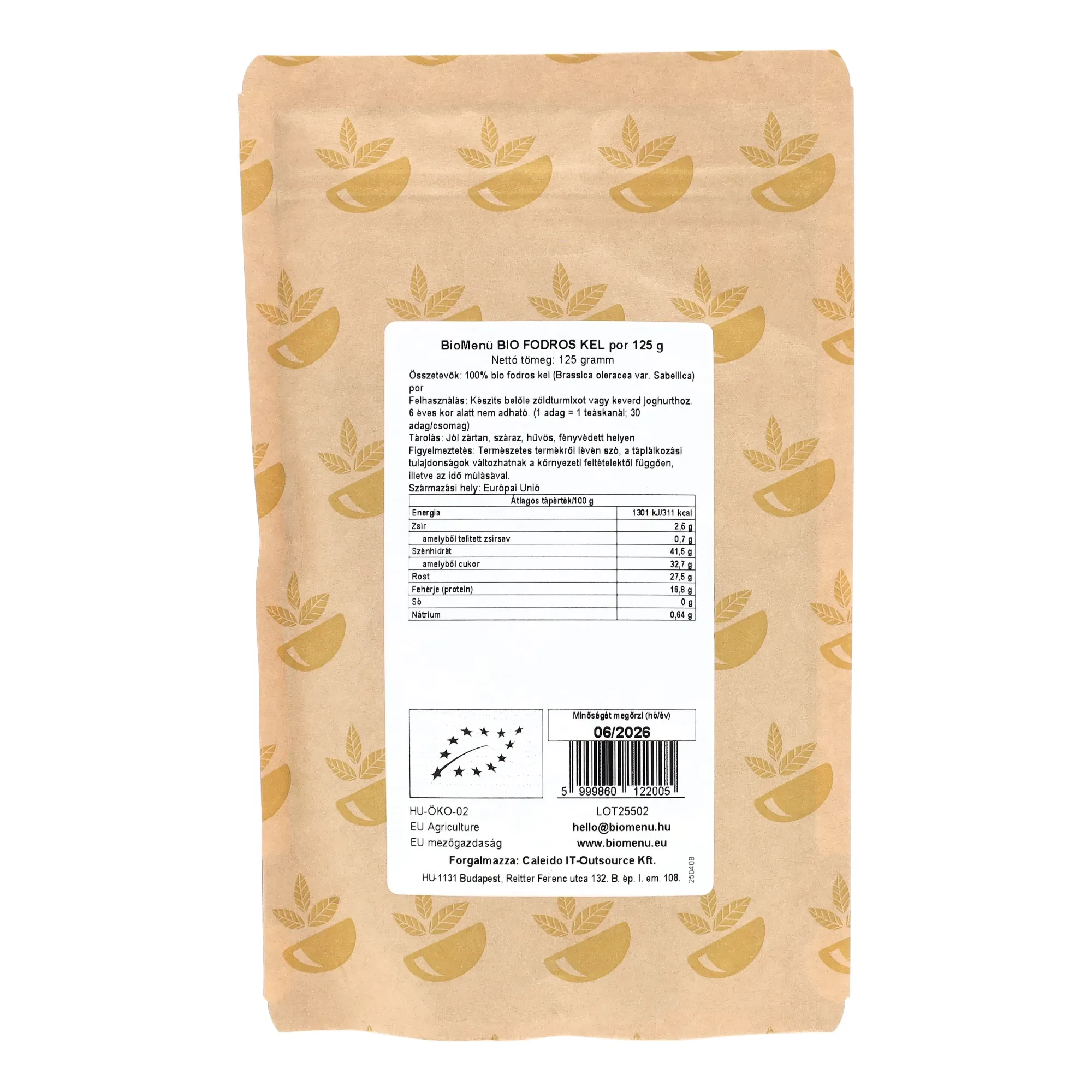 BioMenü BIO FODROS KEL por 125 g