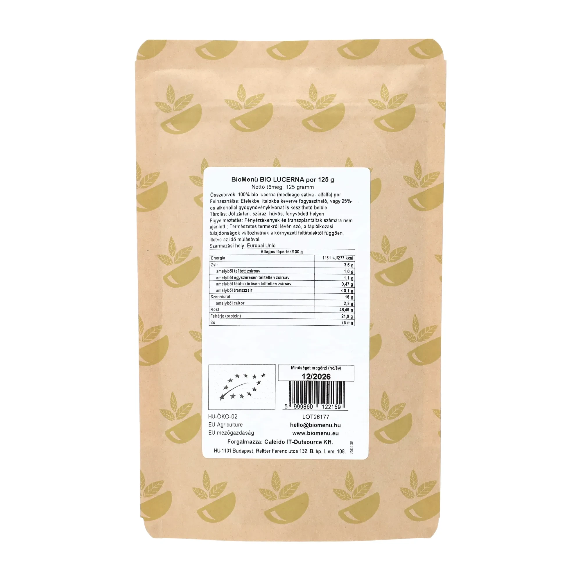 BioMenü BIO LUCERNA por 125 g