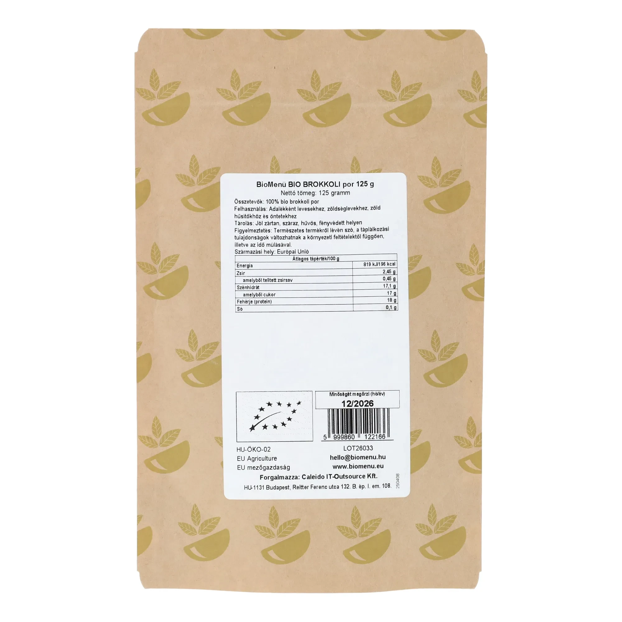 BioMenü BIO BROKKOLI por 125 g